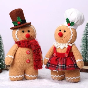 Decoraciones de Navidad Interior 12,6 pulgadas Pan de Jengibre Felpa Adornos Gingerbrea... - Imagen 1 de 6