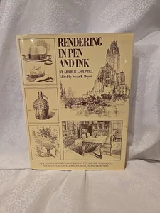 Rendering in Pen and Ink by Arthur L. Guptill. HC/DJ/VG - Picture 1 of 6