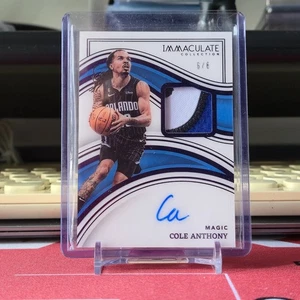 Cole Anthony 2022-23 Panini Immaculate Game Worn Patch Auto 6/8 - Picture 1 of 2