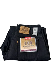 Vintage Levis 560 Jeans, Herren Schwarz Loose Fit, Deadstock Erwachsene Neu mit Etikett Größe 36x30🔥 - Bild 1 von 9