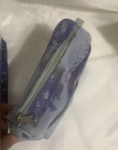Lavendel Blumenmuster Netz Kordelzug Beutel/Tasche 6”x3”x5”hoch Strand/Kosmetik - Bild 1 von 5
