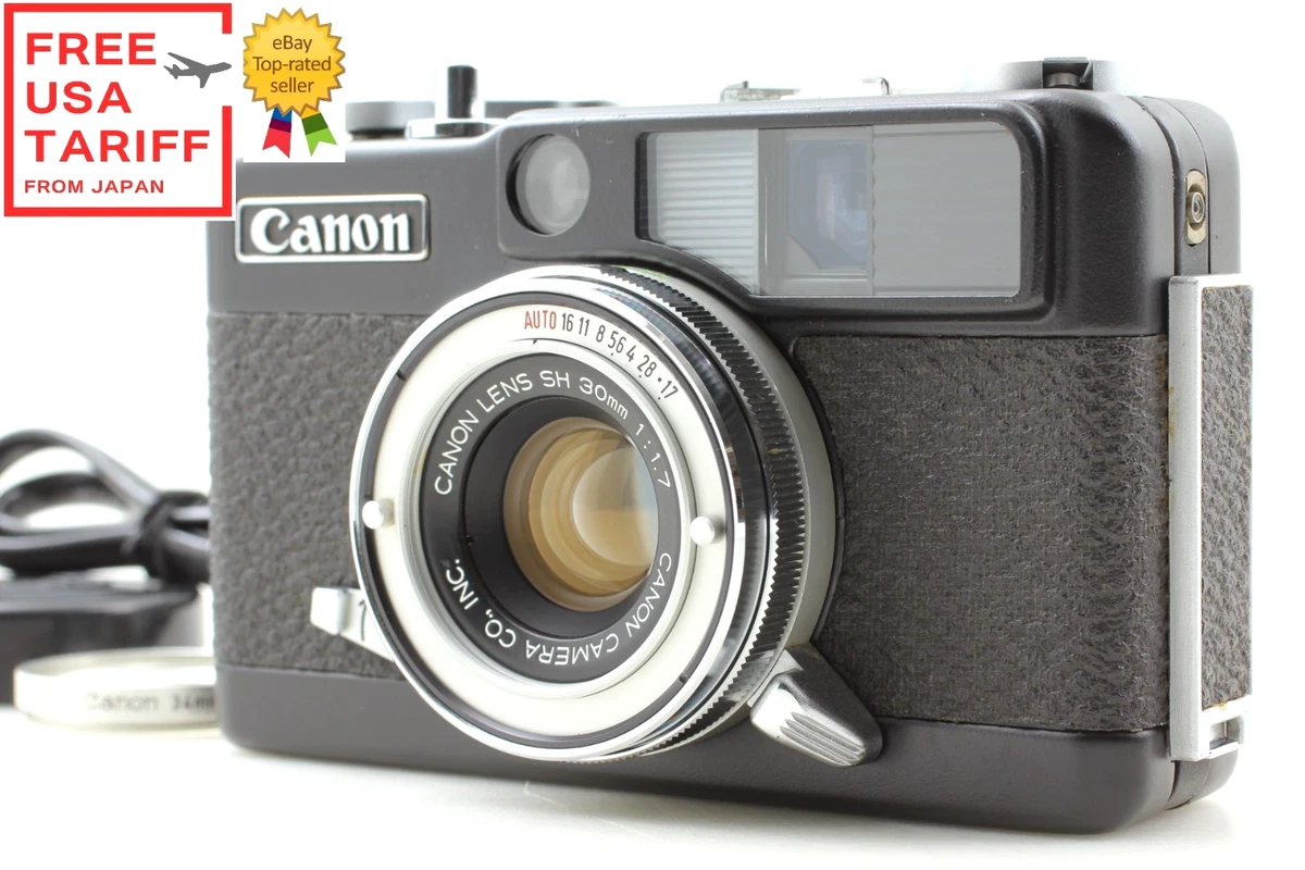 MINT w/Strap ] Canon Demi EE17 Black 35mm Half Frame Film Camera