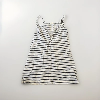 Roxy Girl Spaghetti Strap Racer Style Tank Shirt Striped Sz M (043) - Image 1 of 2
