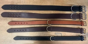 Genuine Leather Collars, multiple sizes, high quality construction - Picture 1 of 11