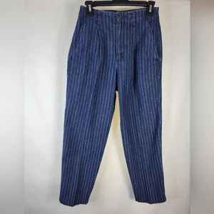 Vtg Lizwear Liz Claiborne High Rise Pleated Striped Mom Jeans Size 8 - Picture 1 of 10