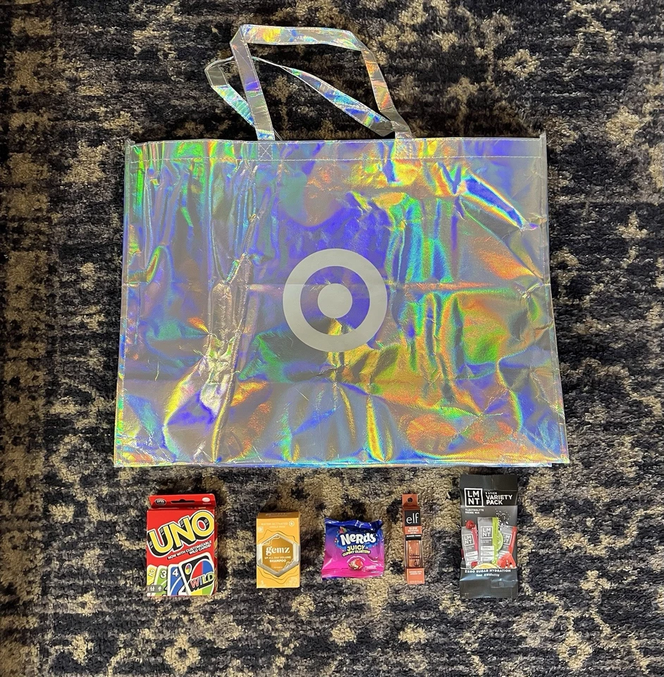 Bolso de Mano Vacío Exclusivo Target Black Friday Raro Reflectante Bullseye Foto 1 de 4