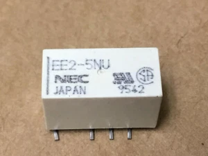 (2 PC)  NEC  EE2-5NU   Power Signal Relay, DPDT, Momentary, 0.028A (Coil), 5VDC  - Picture 1 of 3