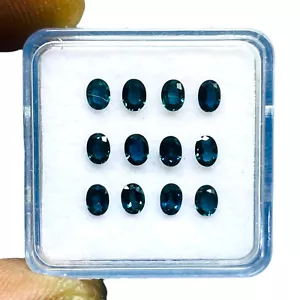 VVS 12 Pcs Natural Ceylon Blue Sapphire 3.5x2.5mm Oval Cut Loose Gemstones Lot - Picture 1 of 10