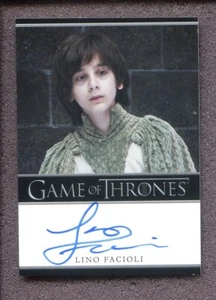 2016 Game of Thrones Bordered Autographs - Lino Facioli as Robin Arryn - Picture 1 of 2