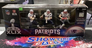 New England Patriots McFarlane SB XLIX Paquete de 3 Tom Brady, Gronkowski, Edelman - Imagen 1 de 7