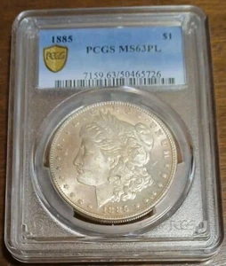 1885 Morgan Silver Dollar PCGS MS 63 Proof Like - Picture 1 of 6