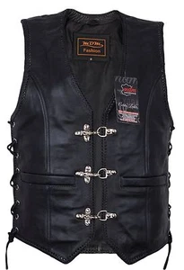 Chaleco de cuero para mujer chaleco de cuero chaleco de motociclista chaleco de rockero chaleco de club delgado - Imagen 1 de 5
