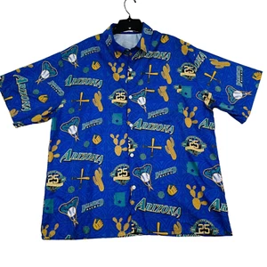 Camicia uomo Budweiser Arizona Diamondbacks XL hawaiana 25° anniversario abbottonata MLB - Foto 1 di 7