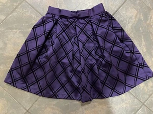 Rare Editions Girls Purple Skirt Size 10 Black velvet lines diamond Holiday - Picture 1 of 3