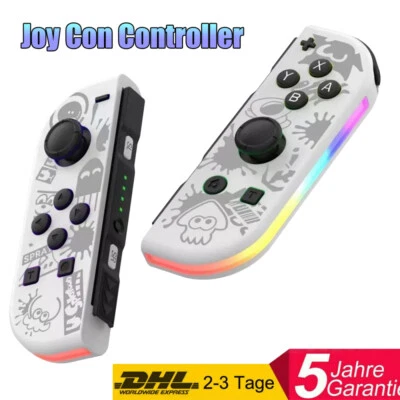 GENERIKUM 2* Joy Con Controller 2er Set mit LED, Wireless Gamepad für Nintendo Switch/OLED