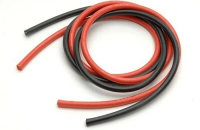 10 AWG gauge flexible silicone wire for RC ESC/battery connections (15cm)- BLACK - Image 1 of 2