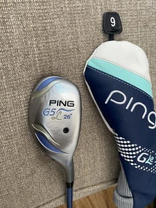 Ladies Ping G5L 26° 6 Hybrid W/ Head Cover ULT 50g Graphite Right Hand 38.5” - Picture 1 of 9