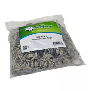 LOCK MONKEY 3/4" Give-Away Key Rings 500 Pack MK340 Rekey Locksport - Picture 1 of 2