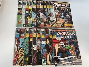 Vintage Retro 1975/76 Dracula Lives Marvel Comic Book Jot Lot Bundle x 20 Issues - Picture 1 of 14
