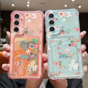 Card Slot For Samsung S24 FE S23 Ultra S22 S21 A16 A15 A55 ShockProof Case Cover - Picture 1 of 16