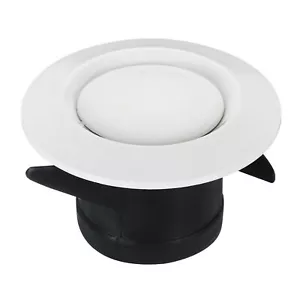 3 Inch Round Air Vent Adjustable Ceiling Diffuser Grill Cover ABS Louver Soff... - Picture 1 of 5