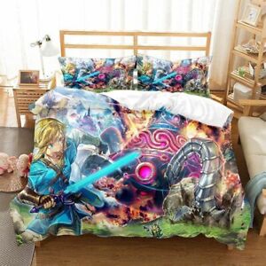 The Legend of Zelda Bedding Set 3PCS Comforter/Duvet Cover Pillowcases All Sizes