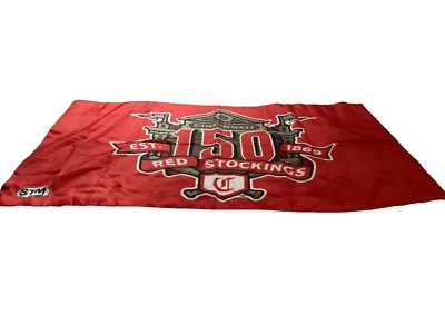 CINCINNATI REDS - MLB 150th Anniversary Red Stockings Flag - Image 1 of 3