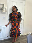 Ready To Wear Ankara Fitted And Layed Dress Size 12