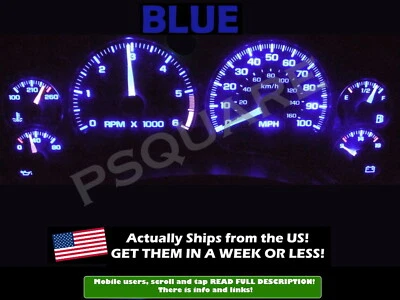 Gauge Cluster LED Dashboard Bulbs Blue For Chevy Blazer S10 GMC Jimmy 01 05 - Image 1 of 2