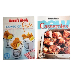 Women's Weekly Bundle New Casseroles and Hooked on Fish  x2 Magazine Cookbooks - Picture 1 of 9