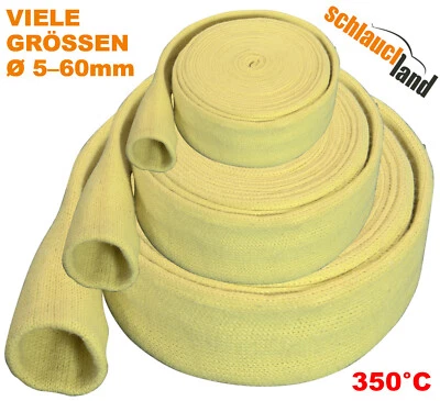 SCHLAUCHLAND Manguera de protección térmica KEVLAR ARAMID Ø 5-60mm manguera de protección cable tubo