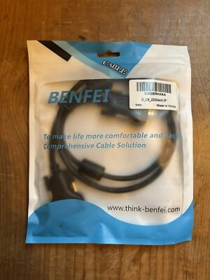 Benfei VGA To VGA Male To Male b_us_222black-3f 3 Feet 0.9 M - Image 1 of 2