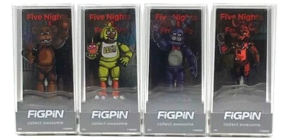 FiGPiN Five Nights At Freddy's Freddy Chica Bonnie Foxy Bundle Set of 4 Pins - Image 1 of 3