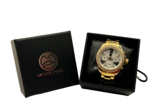 Michael Zweig Ladies Watch, Gold Analog Quartz Womens Fashion Watch - Picture 1 of 10
