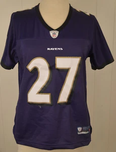 Women’s Reebok Baltimore Ravens Jersey #27 Ray Rice NFL Medium 8-10 Sewn Purple - Picture 1 of 10