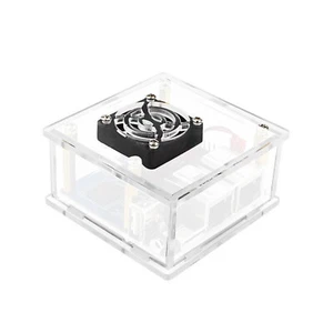 Acrylic Case Motherboard Shell With Fan Heat Sink For Orange Pi R1 Plus LTS B - Photo 1/7