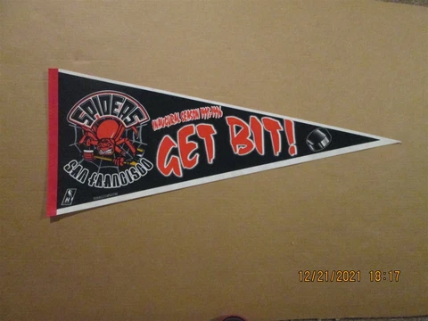 IHL San Francisco Spiders Vintage Defunct 1995-1996 Inaugural Season Pennant Cover