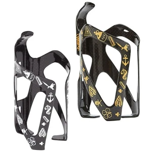 Carbon Bottle Cage Cinelli Mike Giant - Black & White or Black & Gold - Picture 1 of 9