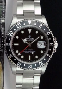 ROLEX - Para Hombre Acero Inoxidable GMT Master II Negro SEL Sin Agujeros 16710 - SANT BLANCO - Imagen 1 de 5