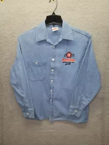 Country Star American Music Grill Las Vegas 100% Cotton Denim Look SZ Medium - Picture 1 of 6