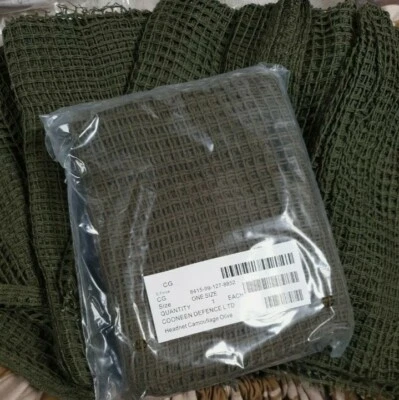 New British Army Scrim Net Camo Scarf Headnet Camouflage Olive  - Image 1 of 2