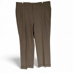 Polo University Club Wool Mini Houndstooth Check Pants Beige 40 - Picture 1 of 4
