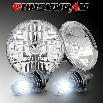 Faro 7" LED H4 Blanco LED Halo Bombilla 12 Voltios Foto 1 de 4