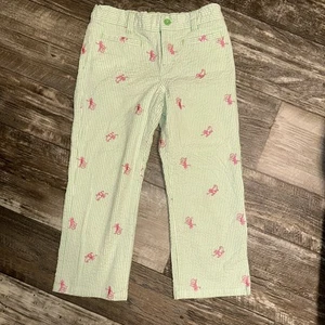 LILLY PULITZER Girls Youth Size 8 Pull On Capri Cotton Pants - Picture 1 of 14