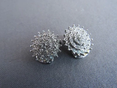 PENDIENTES CLIP RETRO VINTAGE NOLAN MILLER TONO PLATA RACIMO ESTRÁS Foto 1 de 4