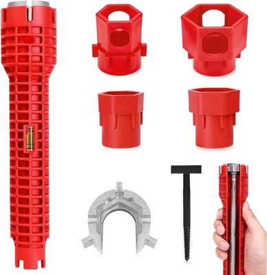 Chiave per Lavabo, 7 in 1 Chiave Strumento Di Installazione per Rubinetto Lavell - Immagine 1 di 4