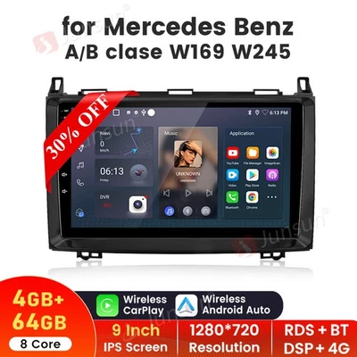 Android 14 8-Core 4+64GB Car GPS Nav Stereo Radio 4G For Benz W245 Viano & Vito - Image 1 of 4