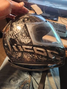 VTG Icon Armada Skull Helmet RARE Discontinued Graphic Full Face - Size [L, XL] - Picture 1 of 14