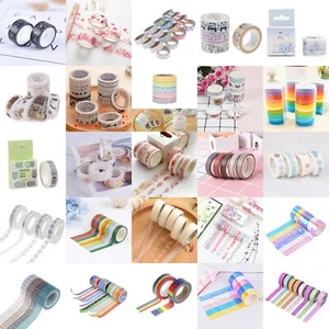 Wholesale WashiMasking Tape Scrapbook Decorative Paper Adhesive DIY Stickers vi - Picture 1 of 73