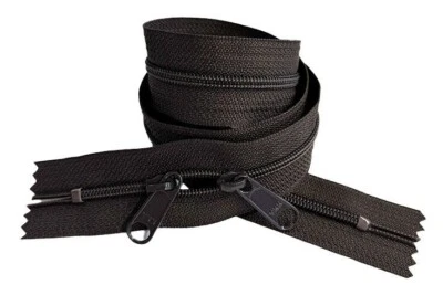 One YKK #4.5 30 pulgadas 4.5 mm cremallera con doble tirón deslizante cabeza a cabeza hecho en EE. UU. Foto 1 de 4